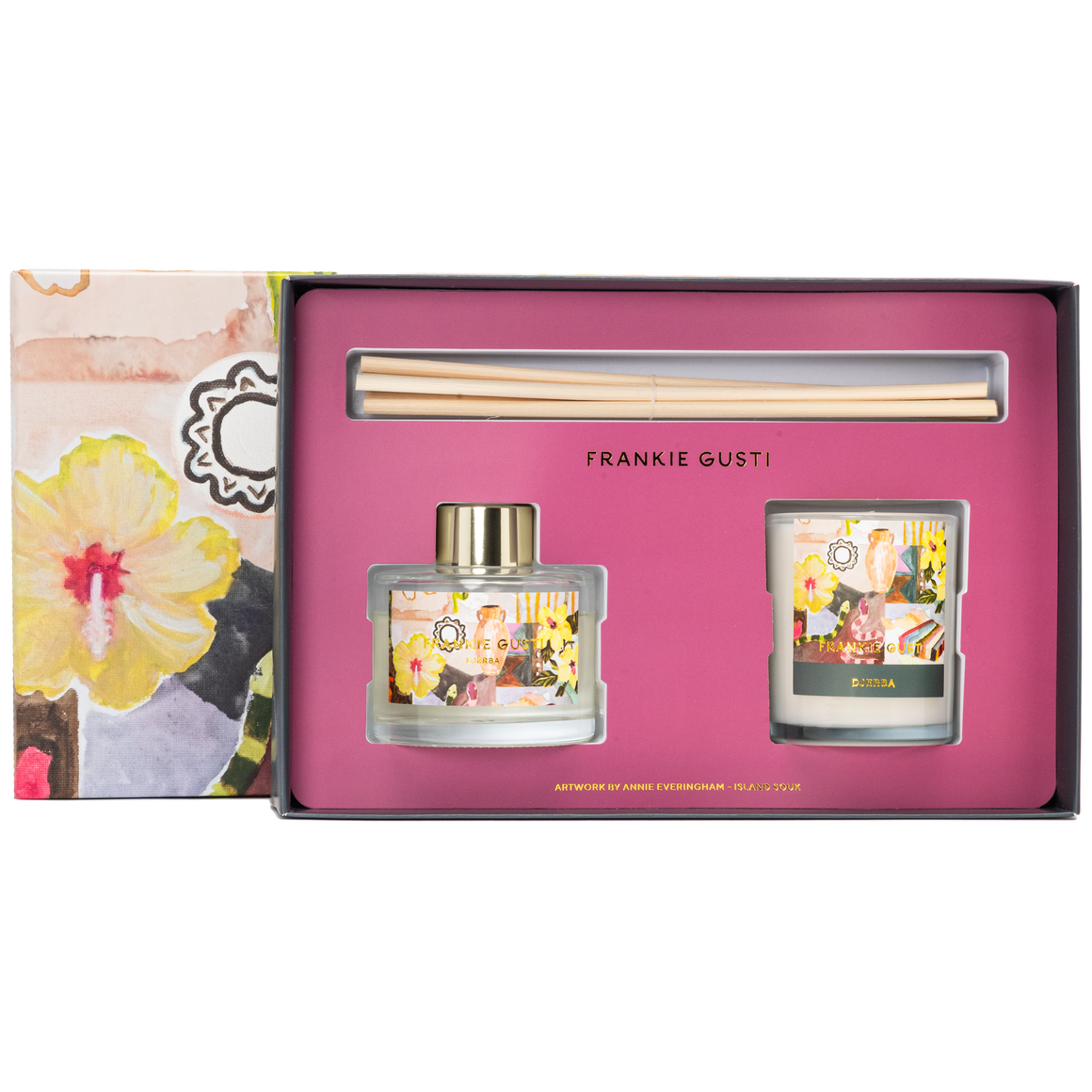 This scent is not too sweet and not too savoury it's just right! The perfect combo, plus now its a duo set, you can enjoy it all around the house! By Frankie Gusti