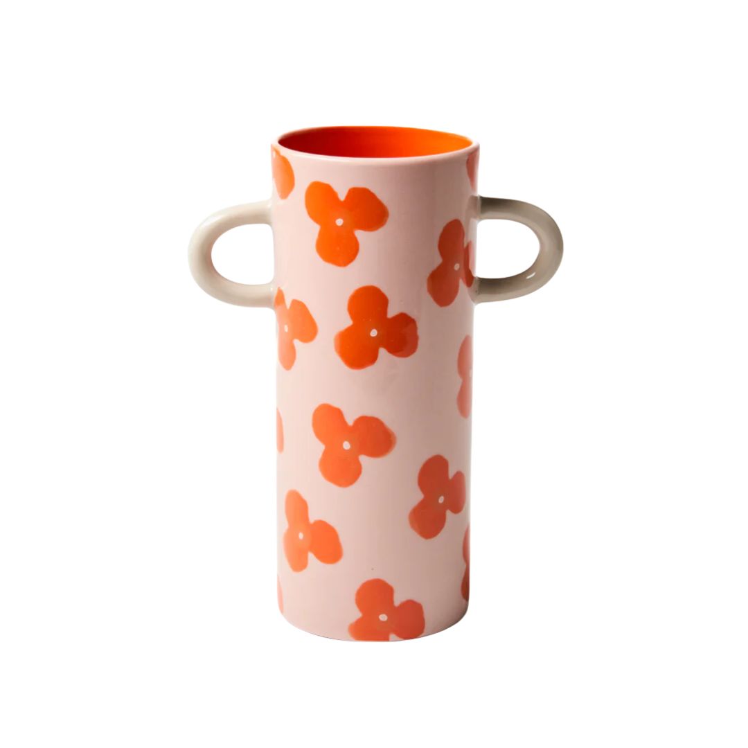 Griffe Pink Red Floral Bud Vase