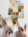 45 Stickers.Christmas "Floral Fields" gold foiled adhesive stickers. by Bespoke letterpress