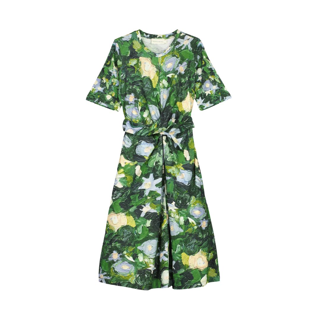 Terra Short Sleeve Wrap Dress - Garden