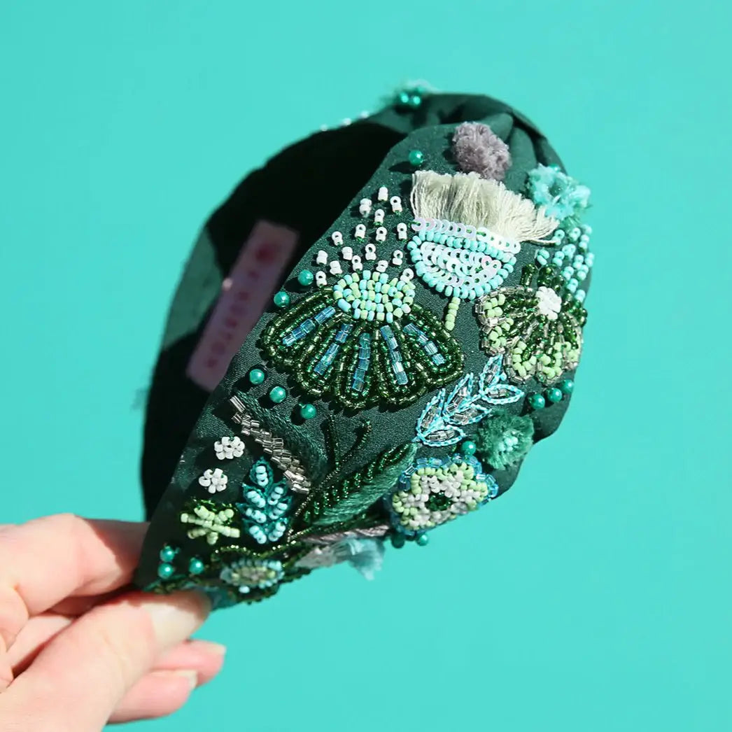 Emerald Blossom Headband