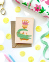 Crocodile Mini Card - Illustrated Cute Kids Birthday Fun