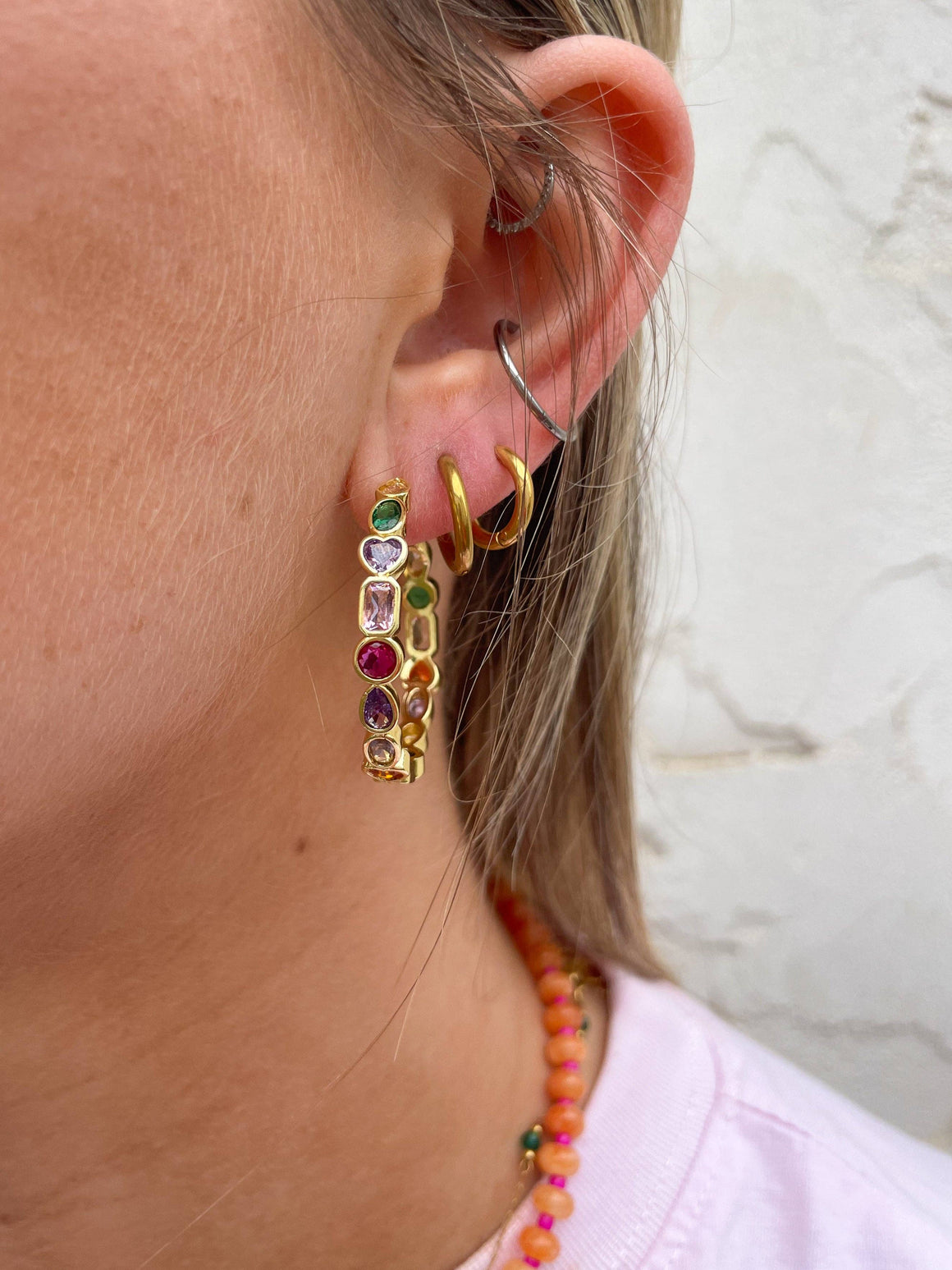 Big Multi-colour Hoops