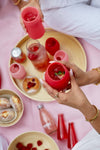 Colour every experience with cherry + blush silicone 'fegg' tumblers by Porter Green.