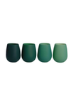 Celebrate the magic of the holiday season with the famous fegg unbreakable glasses by Porter Green, the world leaders in silicone drinkware, in this festive green 4 pack.