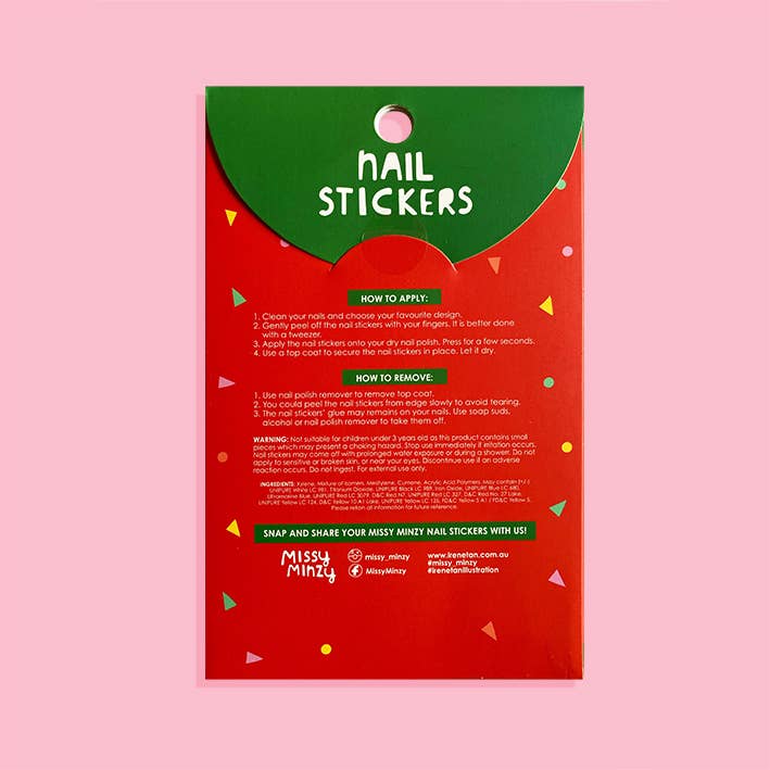 Christmas Nail Stickers, Wearable Art, Nail Art