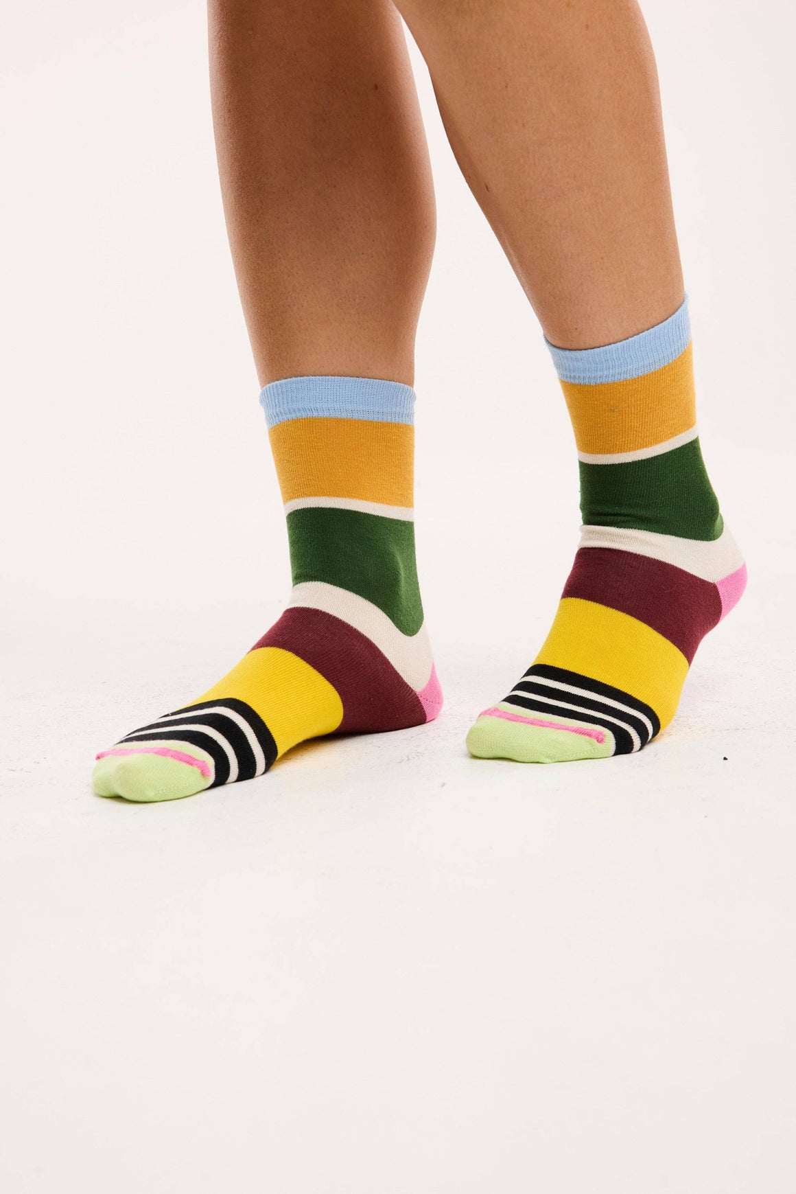 Stripey socks or licorice allsorts!