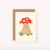 Mushroom Mini Card - Cute Illustrated Gift Greeting Card