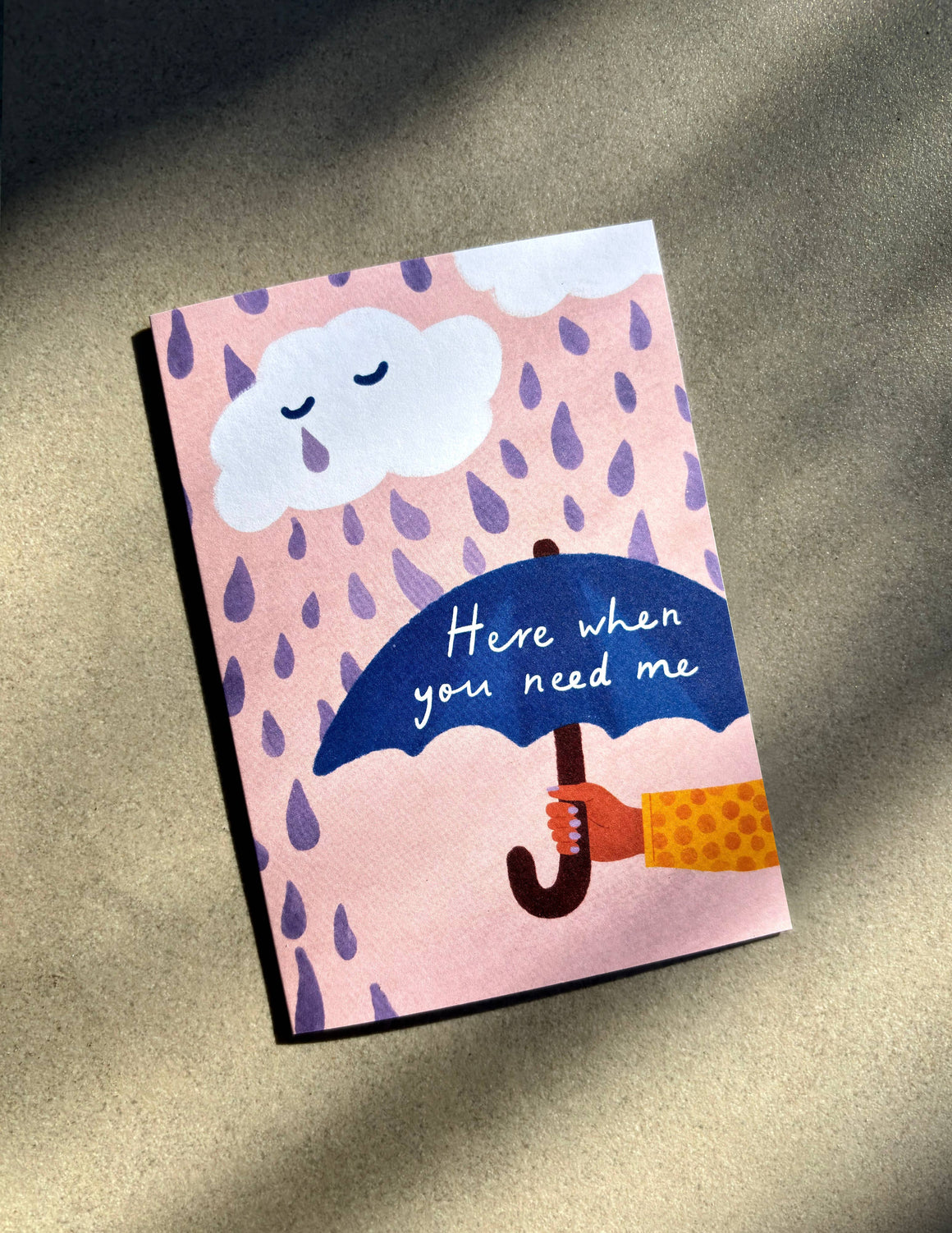 Here When You Need Me Card - Support Sympathy Friendship 