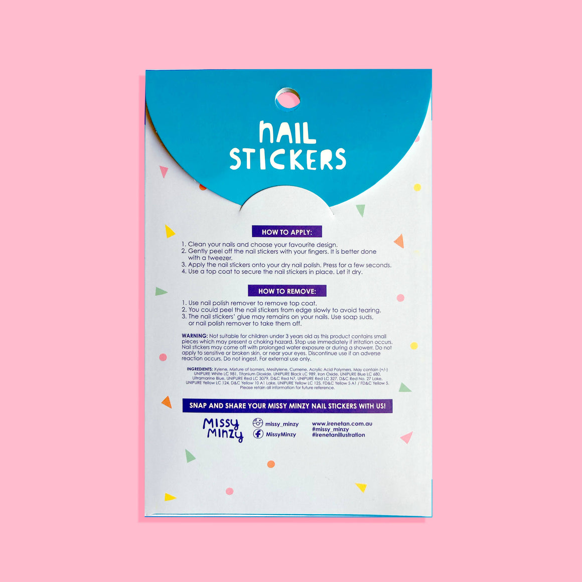 NEW Ocean Friends Nail Stickers, Wearable Art, Nail Decals