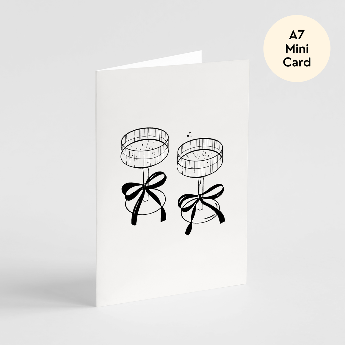 Champagne Congratulations Card- Mini Engagement Wedding Card