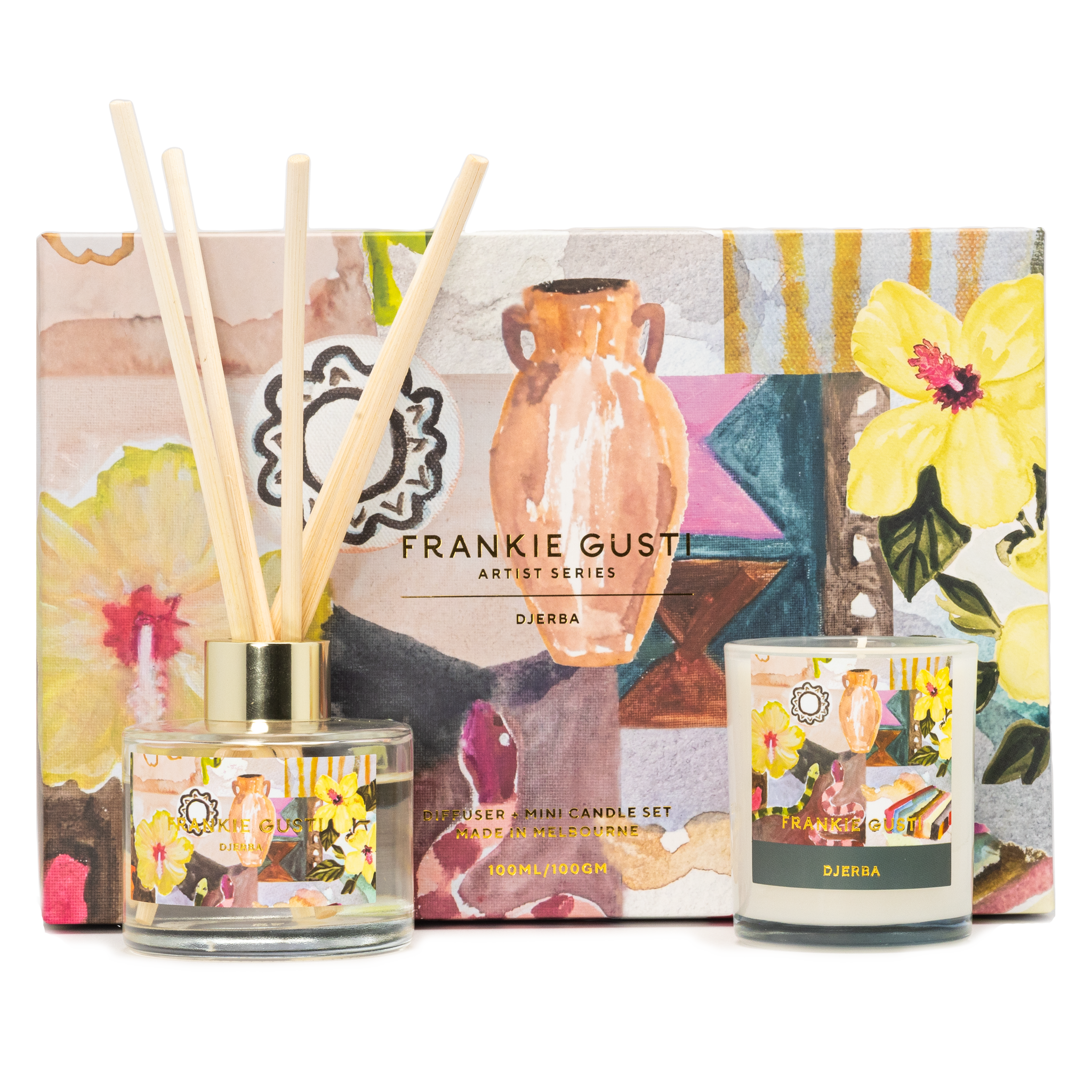 This scent is not too sweet and not too savoury it's just right! The perfect combo, plus now its a duo set, you can enjoy it all around the house! By Frankie Gusti