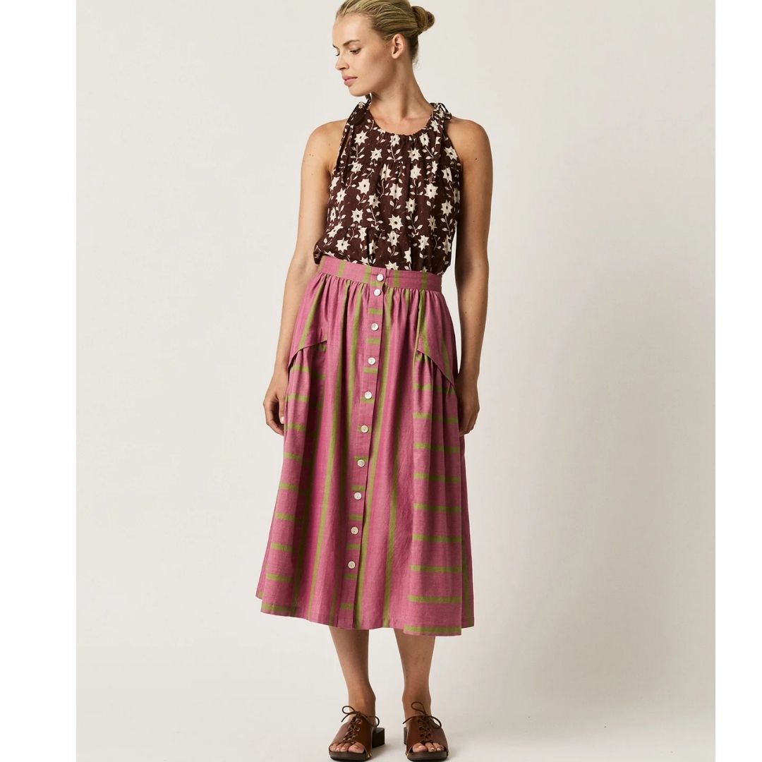 Acacia Skirt -  Bottle Brush Stripe