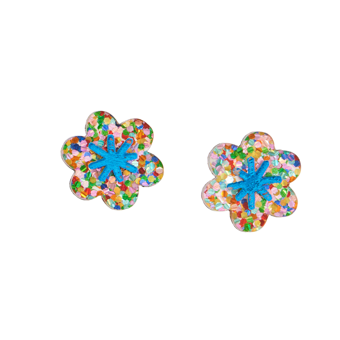 Aster Stud Earrings - Rainbow by Martha Jean