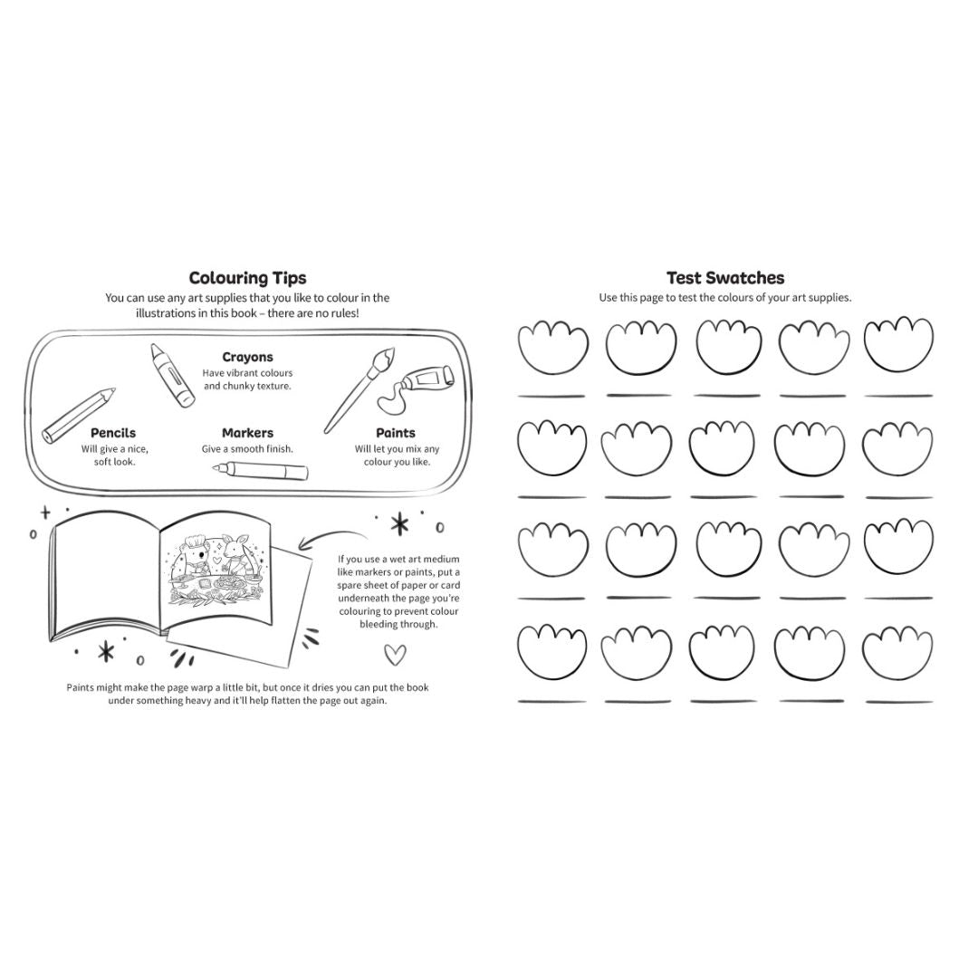 Aussie Cosy Baking - colouring book