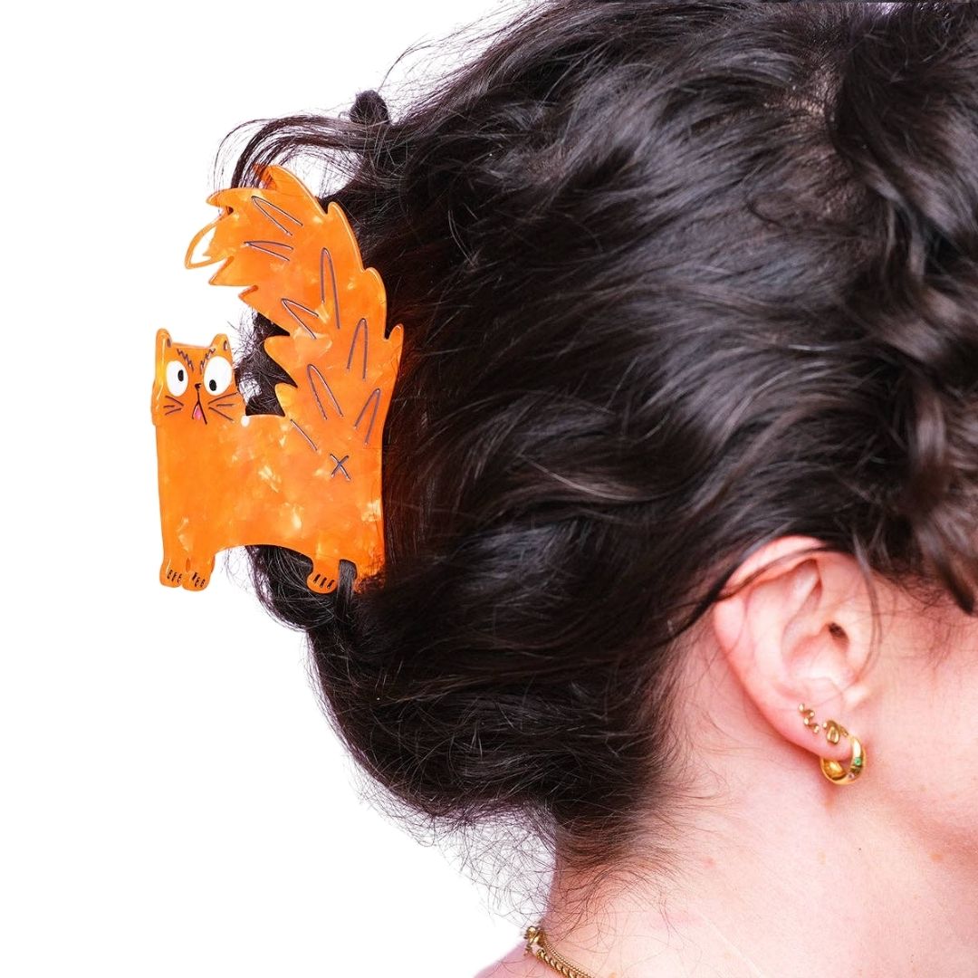 Azz Hole Angry Cat Hair Claw Clip