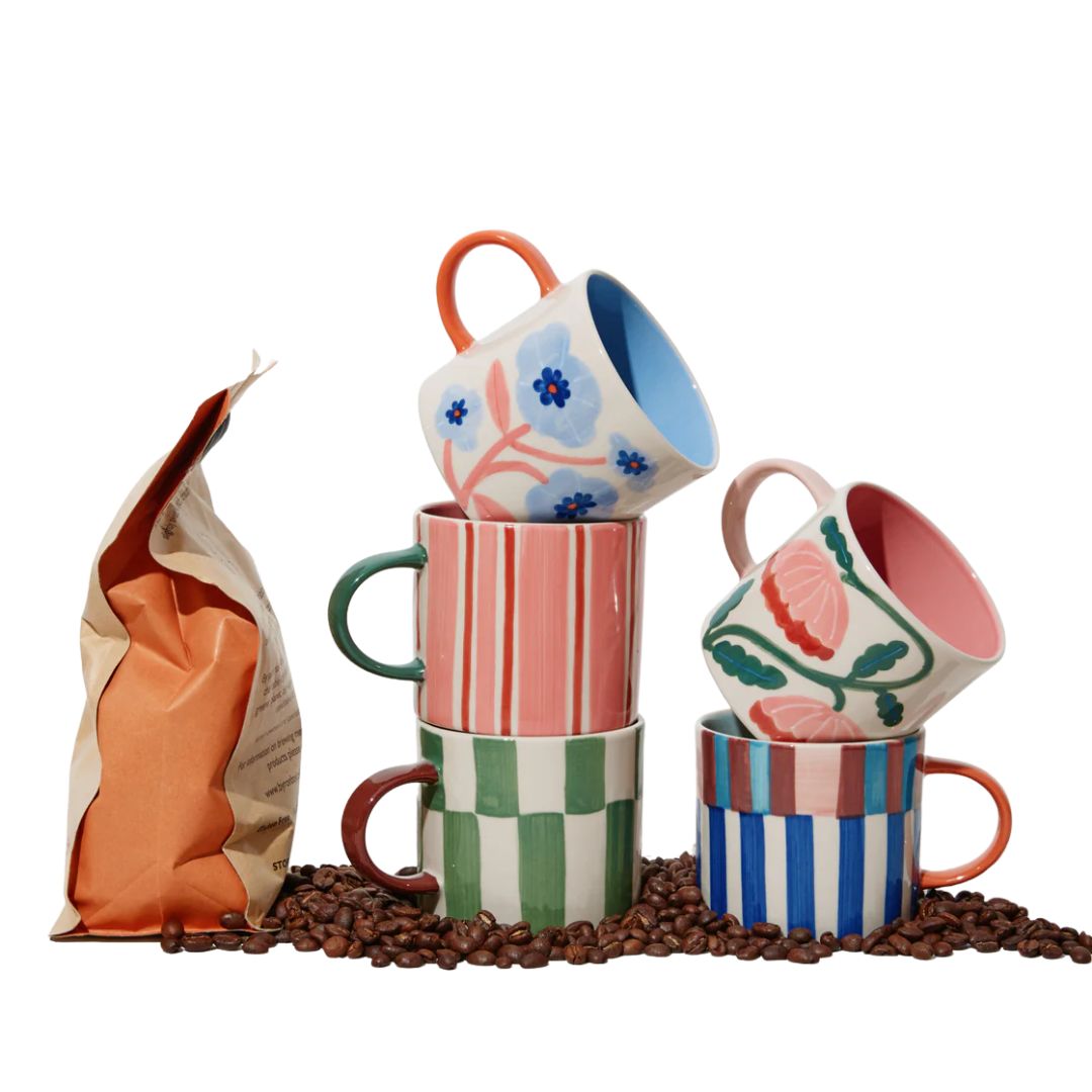 Bloomie Blue Stripe Mug