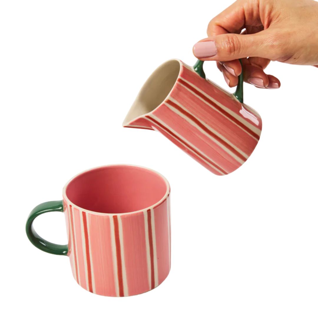 Bloomie Pink Stripe Mug