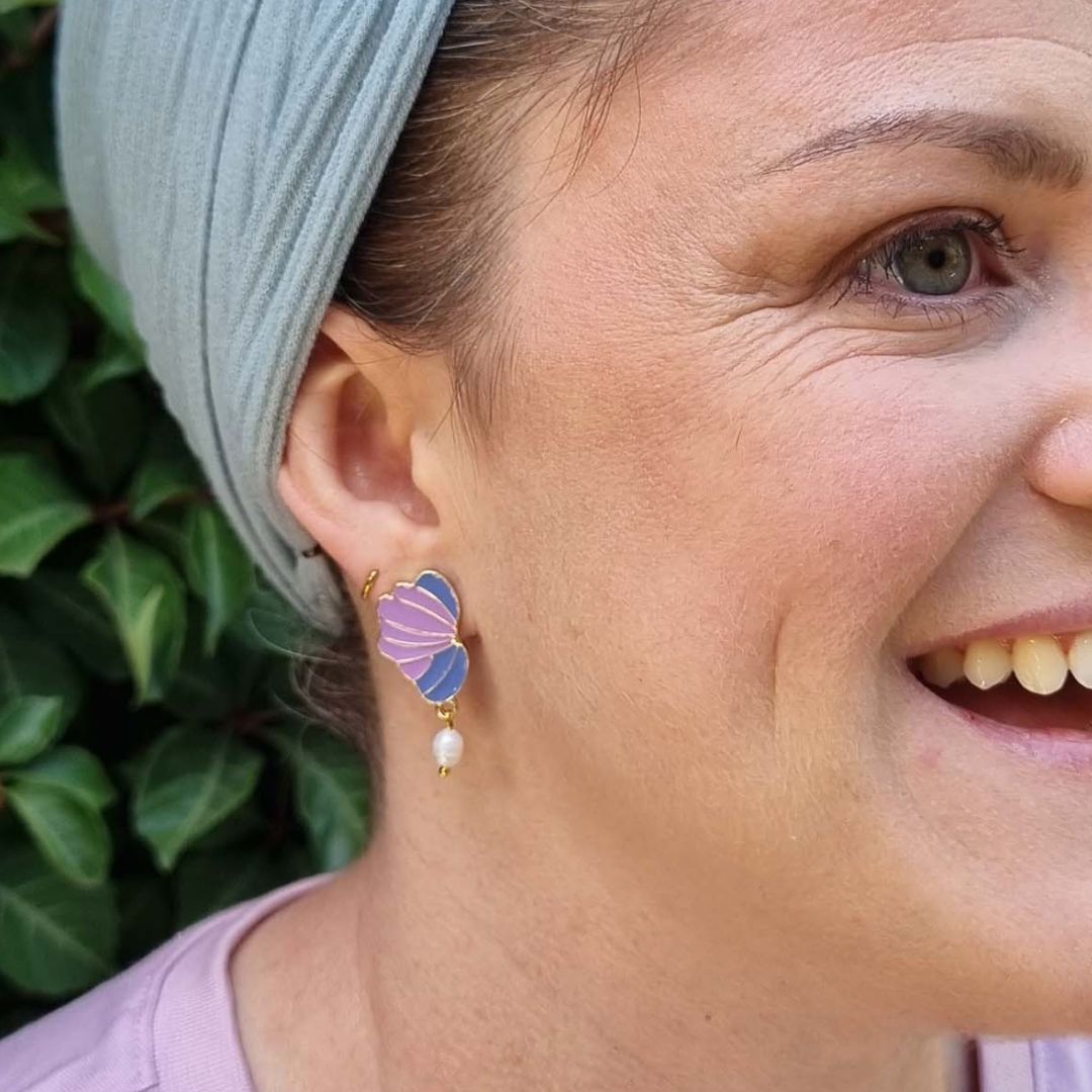 Boa Earrings - Lilac