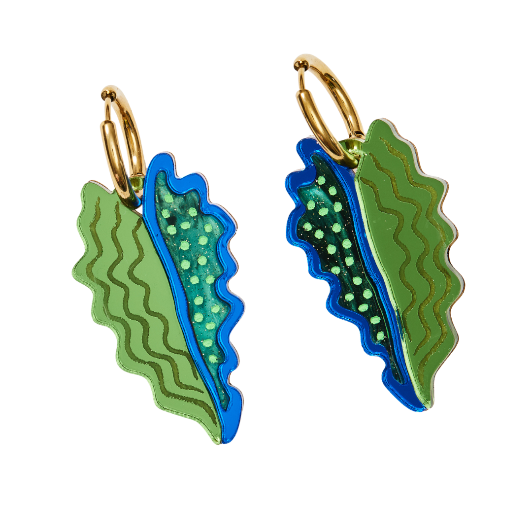 BigLeafEarrings-Fern_Navy by MarthaJean