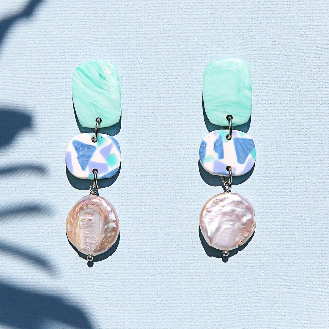 Blue Terrazzo Drops