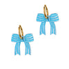 Bow Earrings - Baby Blue