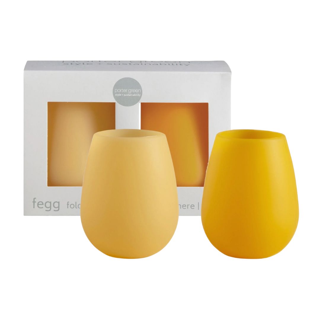 Buttermilk + Sunflower| Fegg | Silicone Unbreakable Glasses