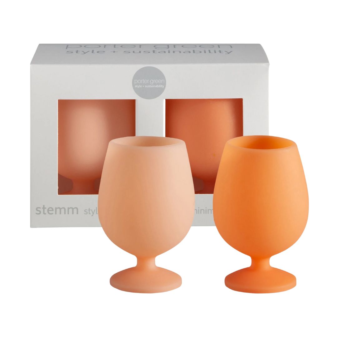 Cantaloupe + Tangelo | Stemm | Silicone Unbreakable Wine Glasses