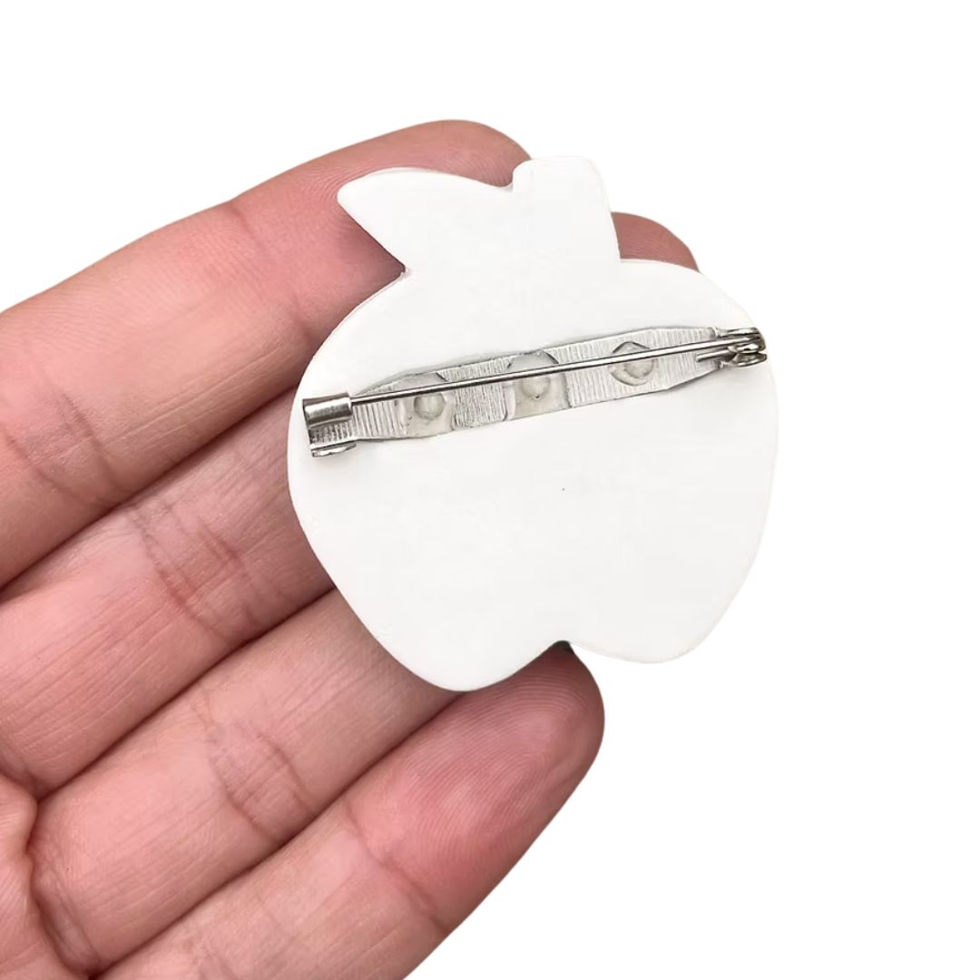 Ceramic Brooch: Apple