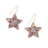 Christmas Star Earrings - Emerald Berry Sparkle