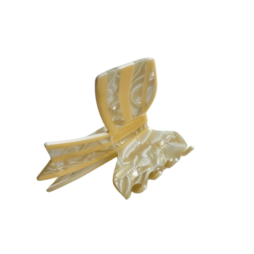 Bow Hair Clip - Cream