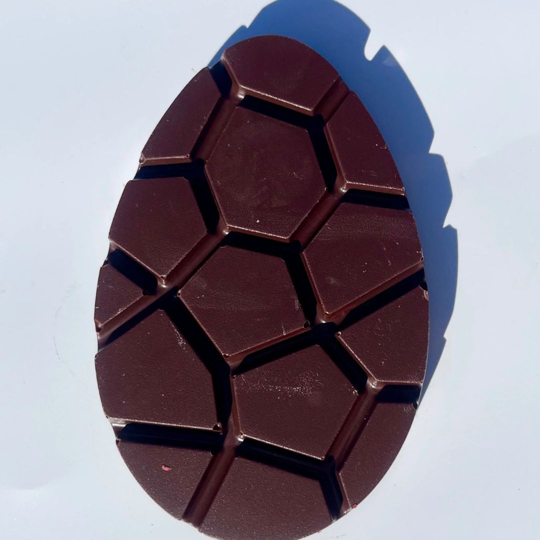Dark Chocolate Easter Egg with Berries