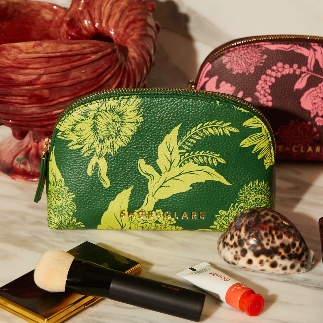 Delphine Cosmetic Pouch - Anise