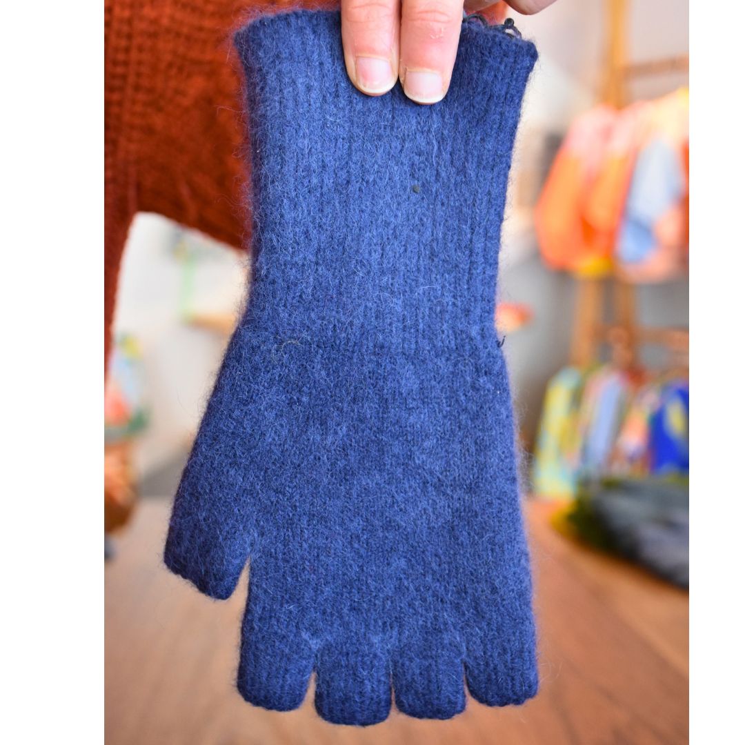 Fingerless gloves / Angora / Lambswool