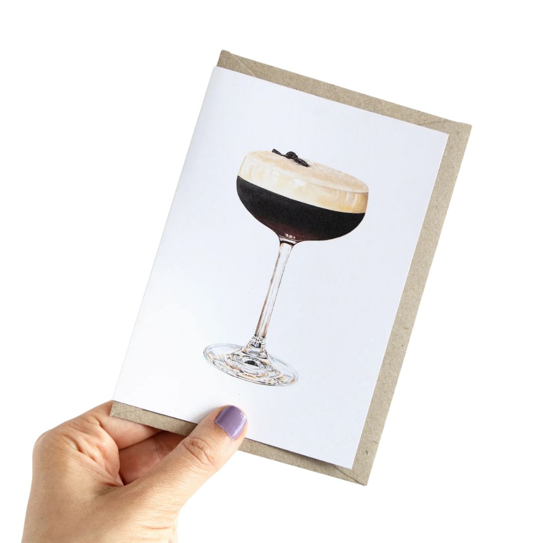 Espresso Martini Cocktail Greeting Card