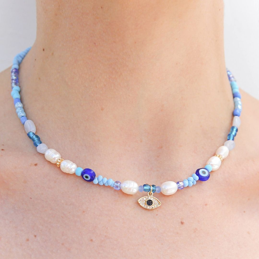 Evil Eye Blue Necklace
