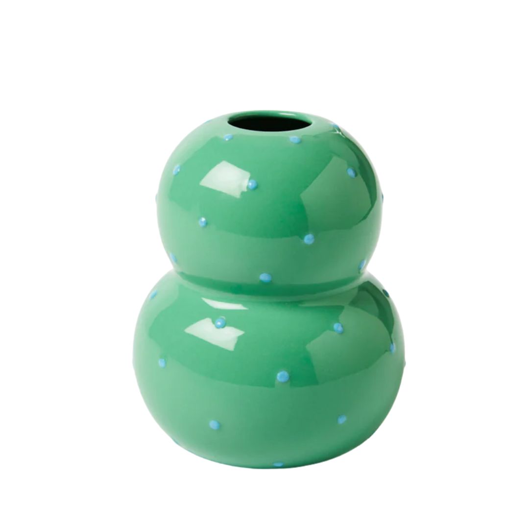 Fonda Green Blue Dotty Vase
