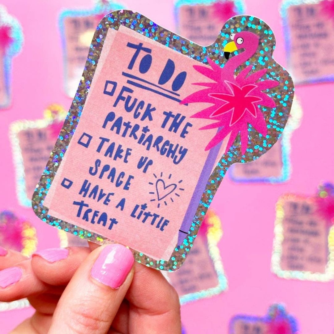 Feminist Flamingo Sticker