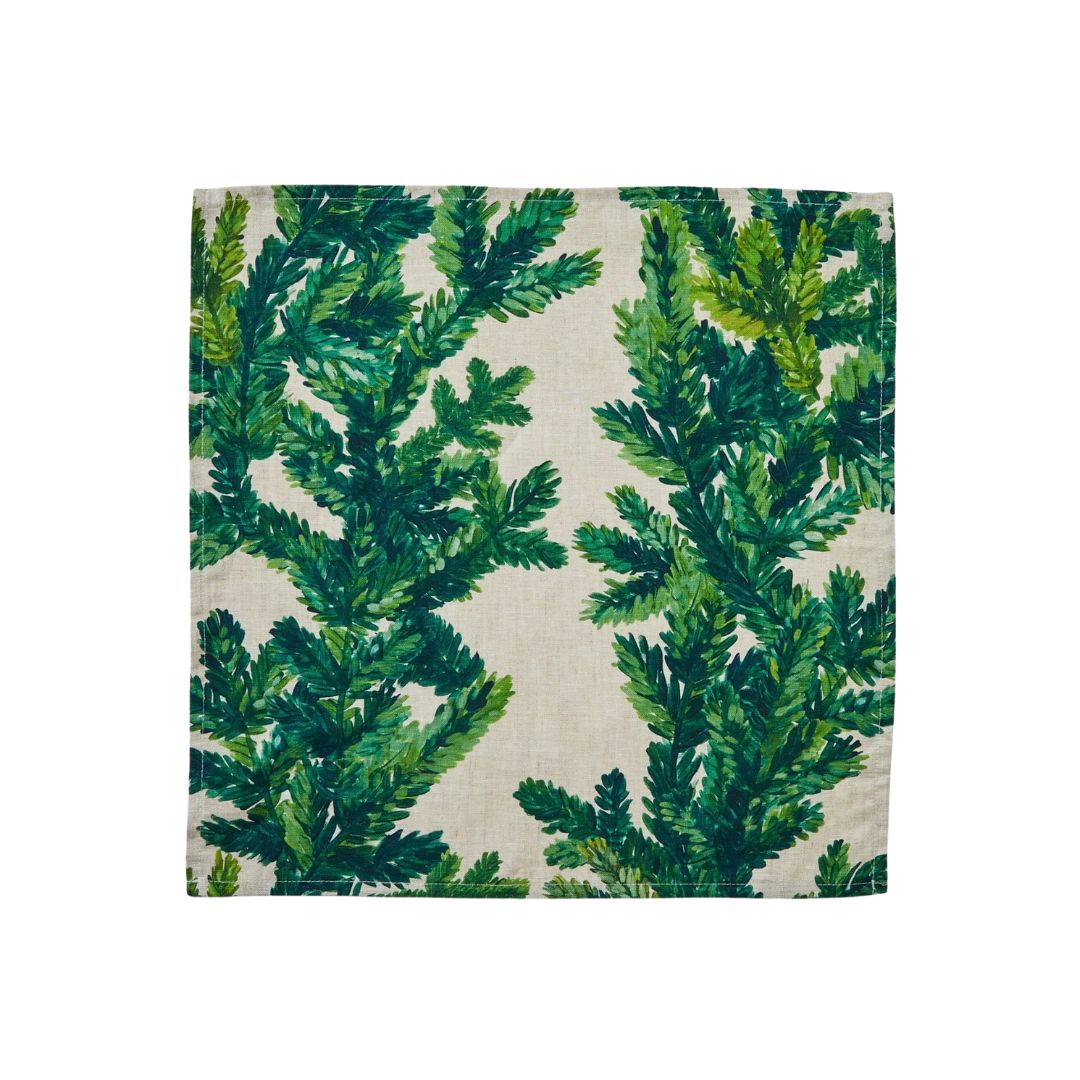 Festive Foliage Green Napkins (set of 4)