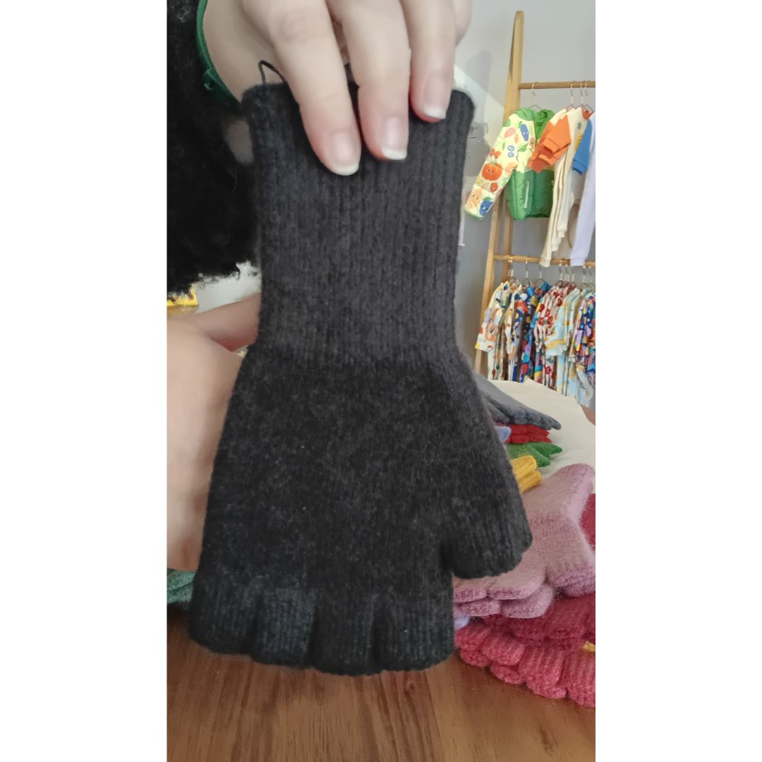 Fingerless gloves / Angora / Lambswool