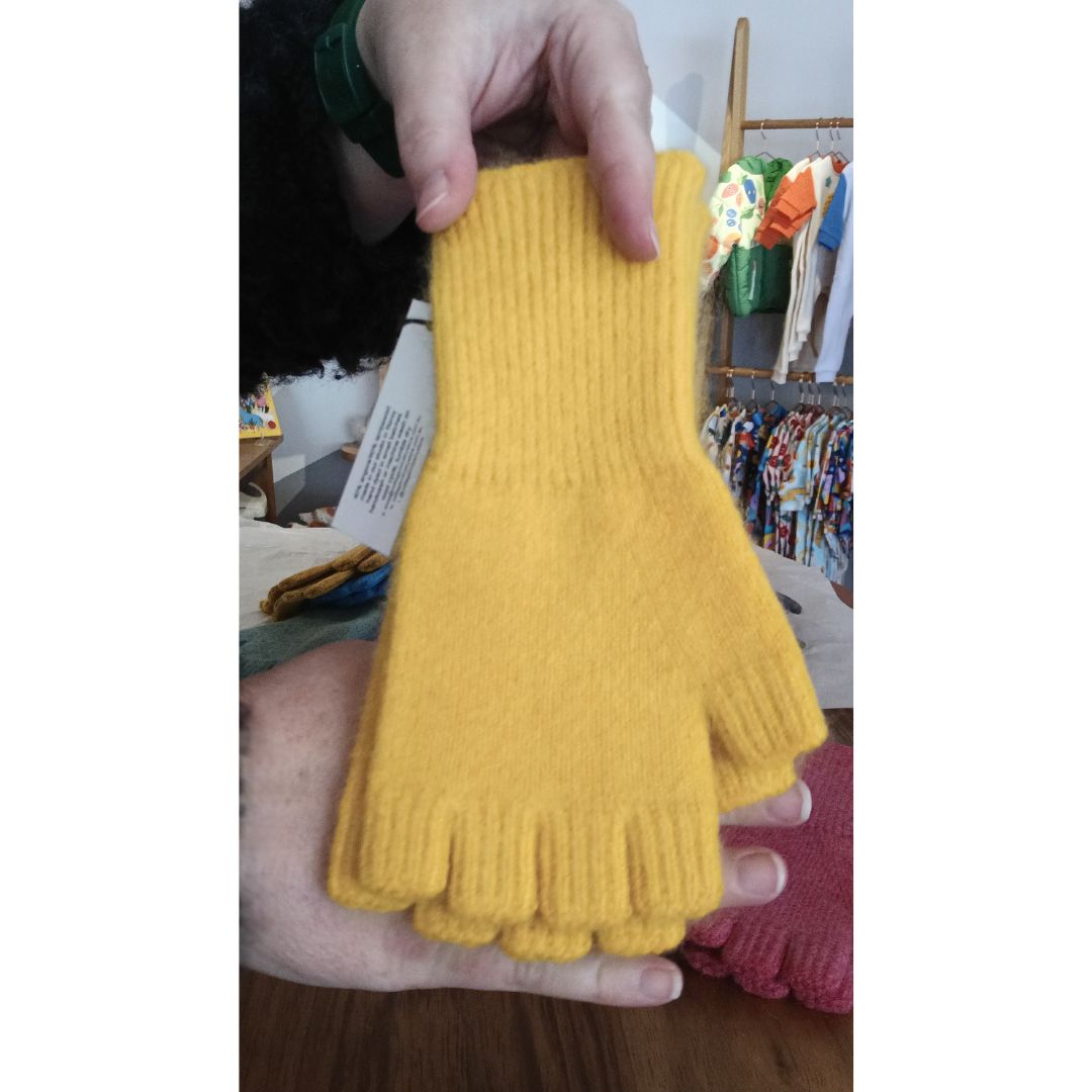 Fingerless gloves / Angora / Lambswool