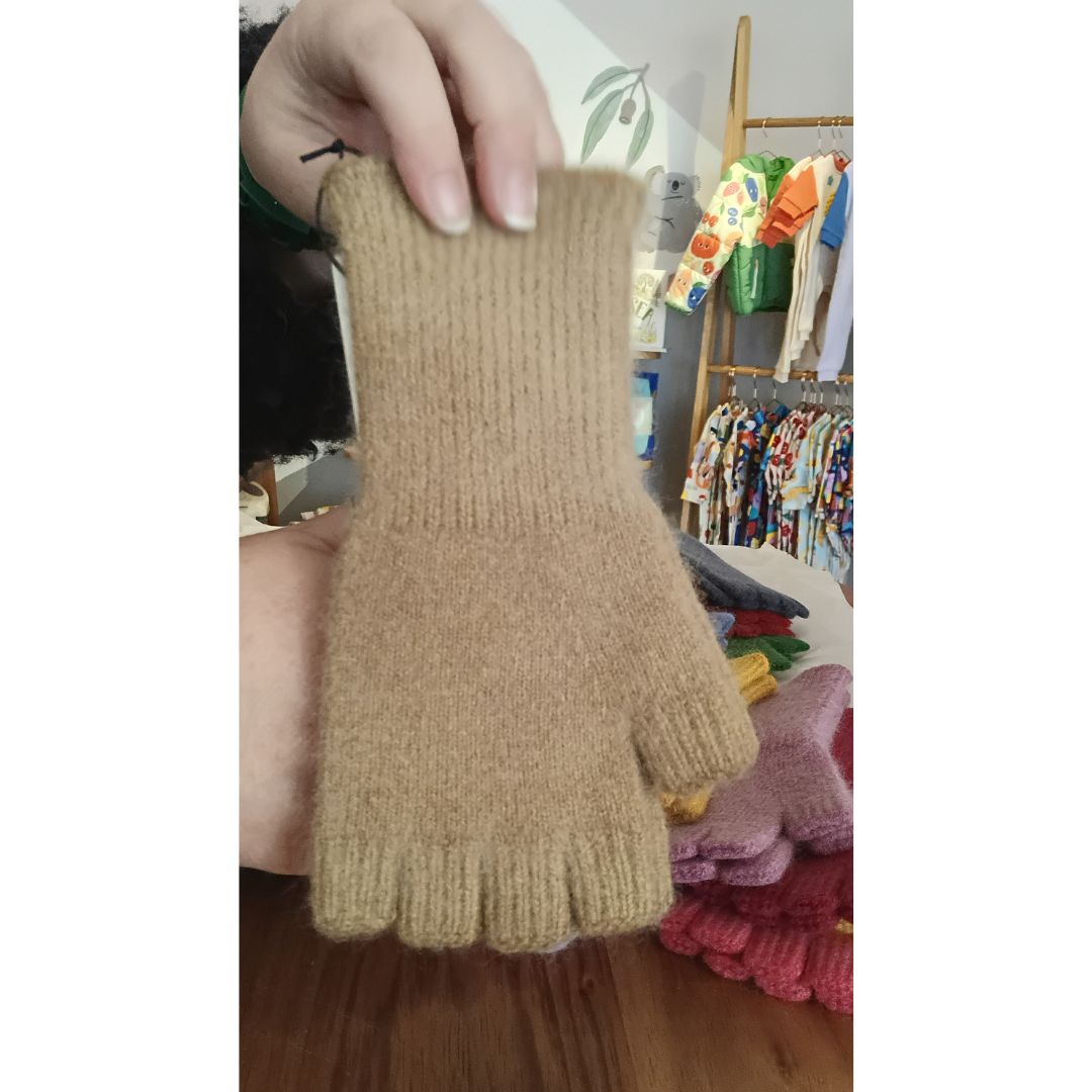 Fingerless gloves / Angora / Lambswool
