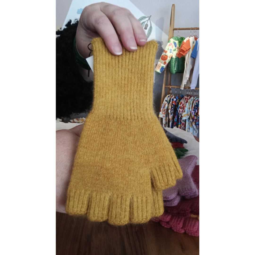 Fingerless gloves / Angora / Lambswool