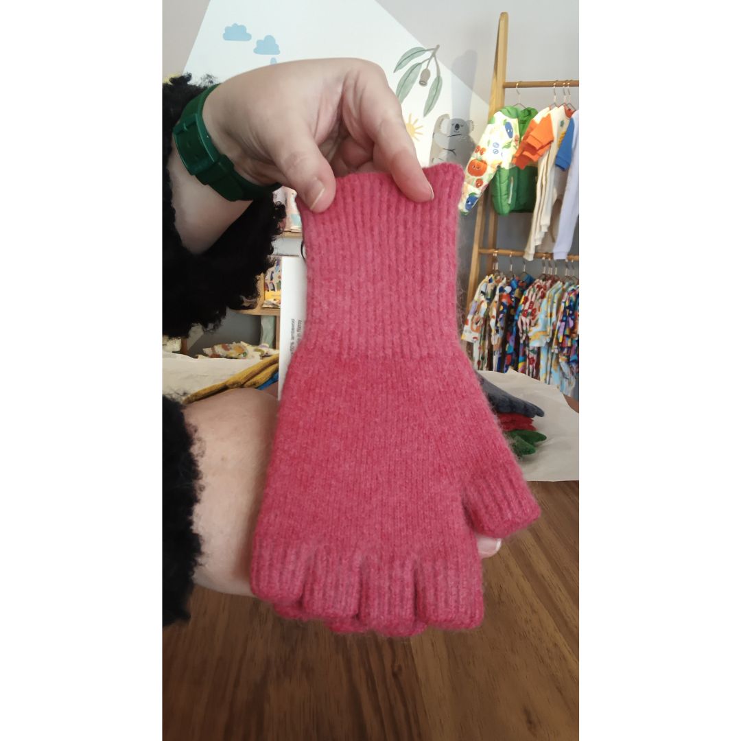 Fingerless gloves / Angora / Lambswool