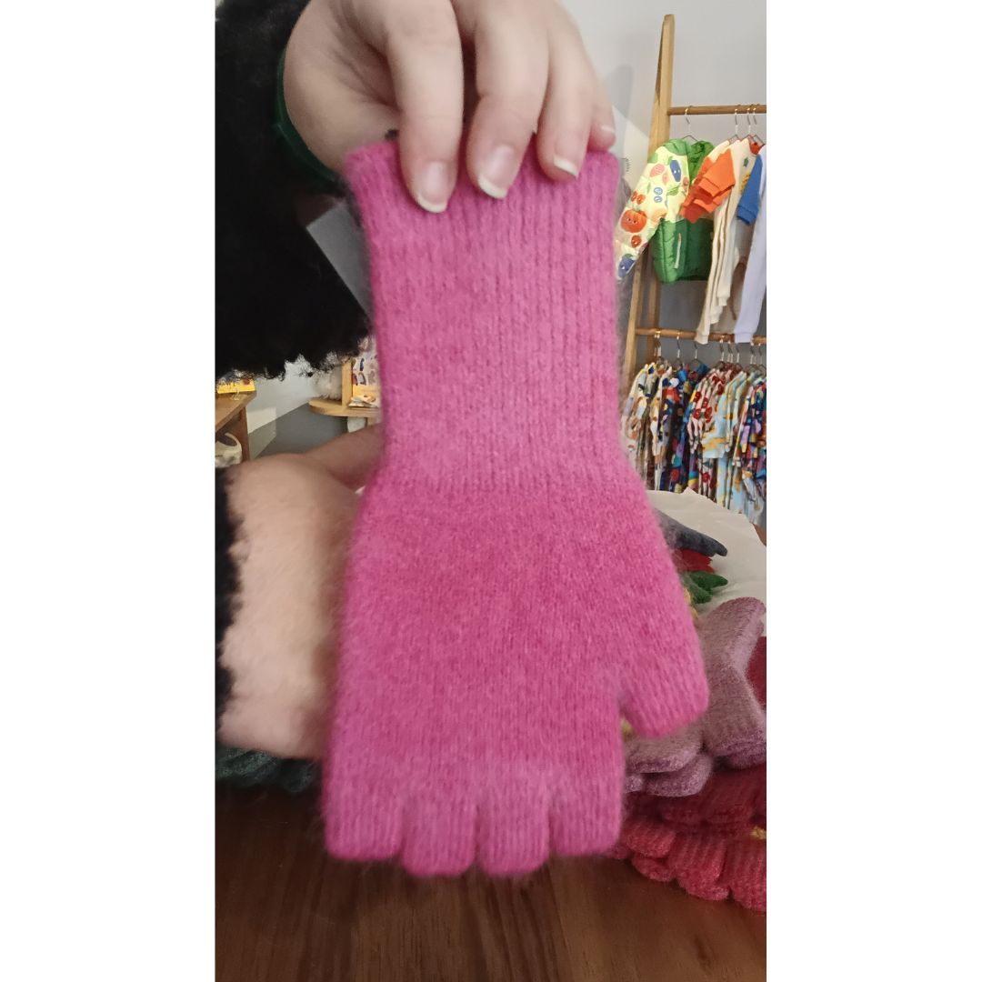 Fingerless gloves / Angora / Lambswool