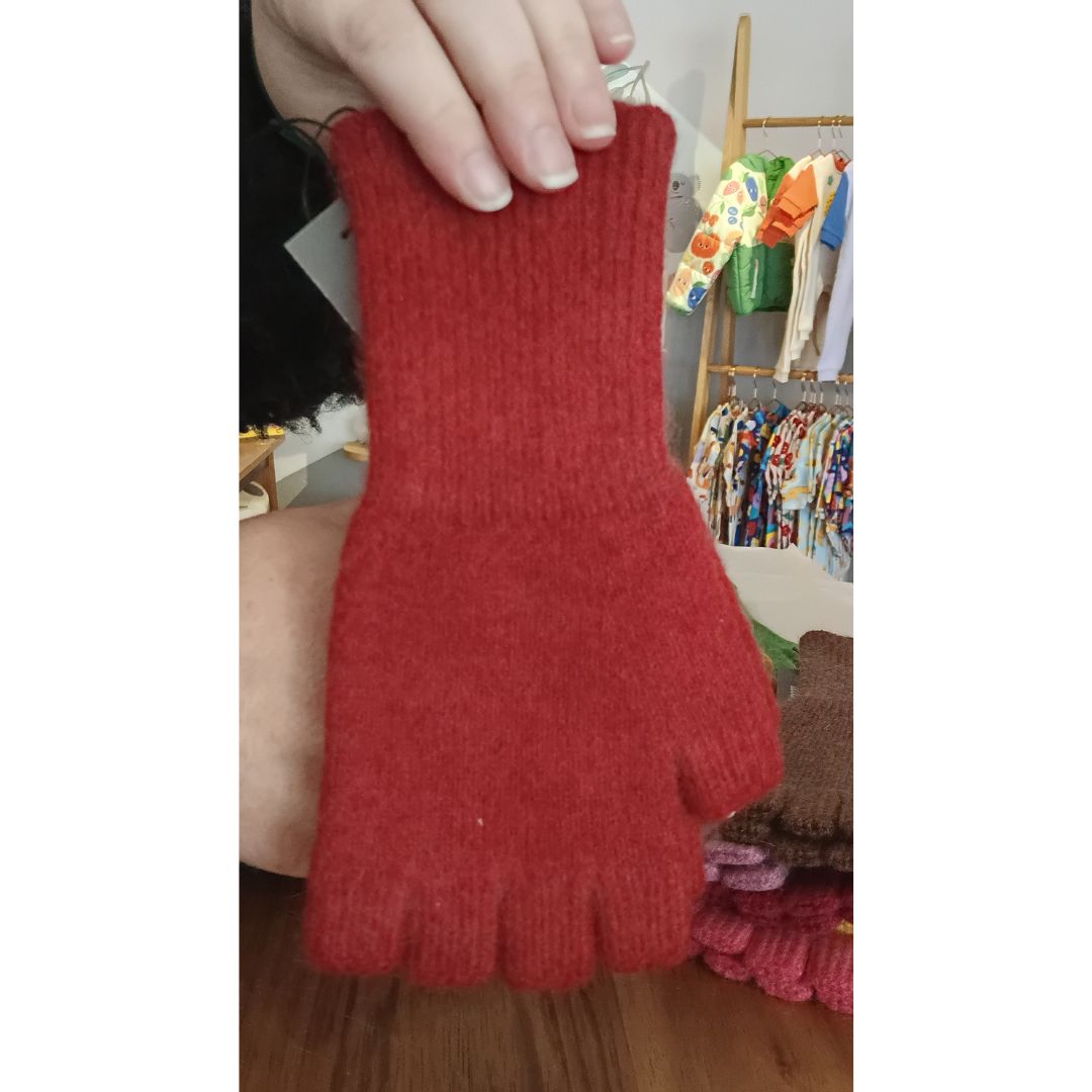 Fingerless gloves / Angora / Lambswool