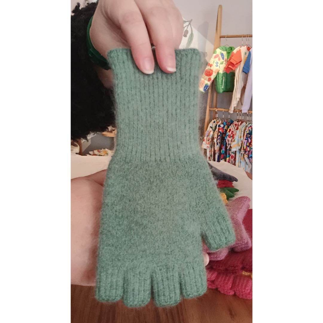 Fingerless gloves / Angora / Lambswool