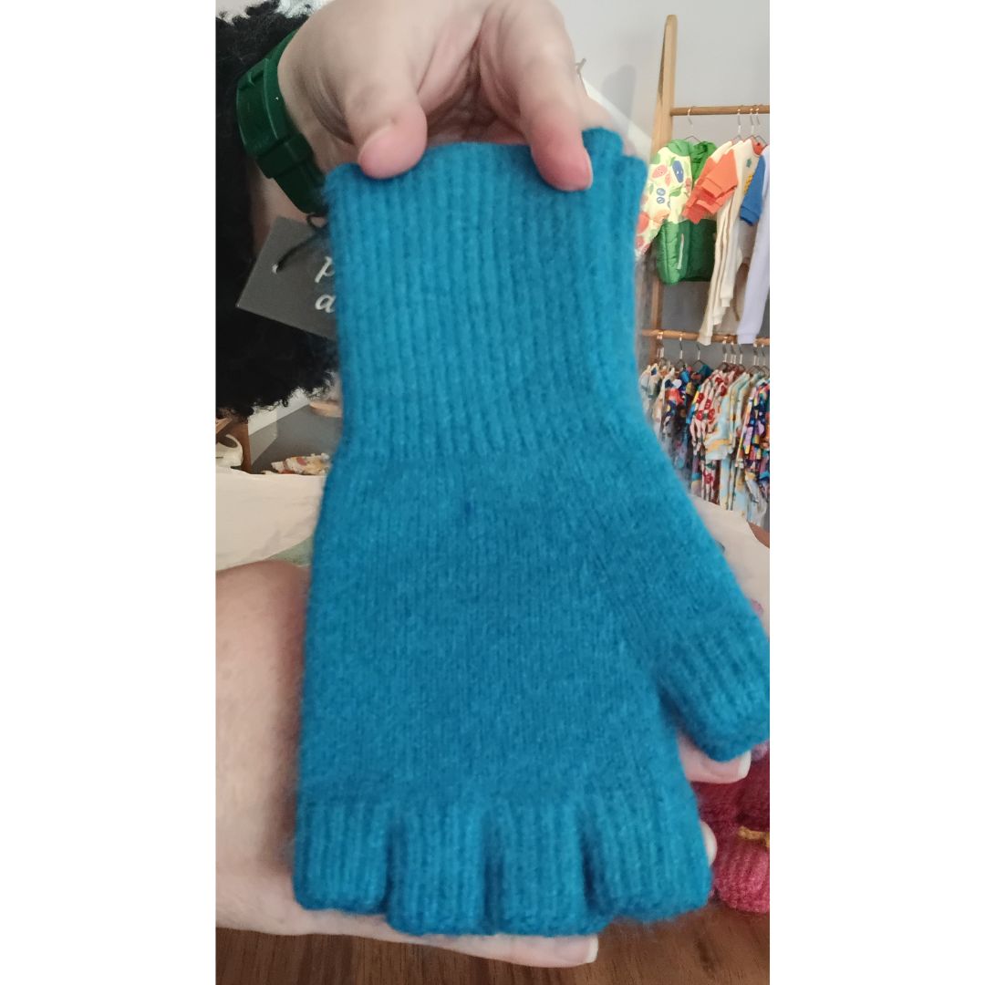 Fingerless gloves / Angora / Lambswool