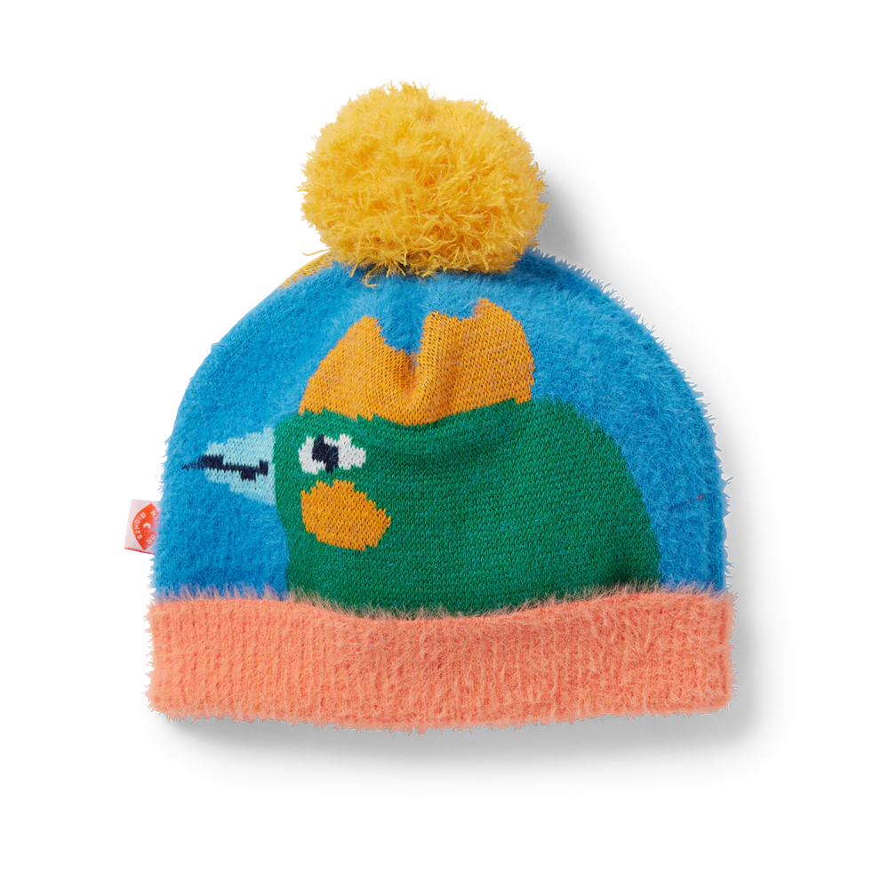 Snug as a bug! Nurture curious and creative young minds with this fluffy knit beanie for babies and kids.