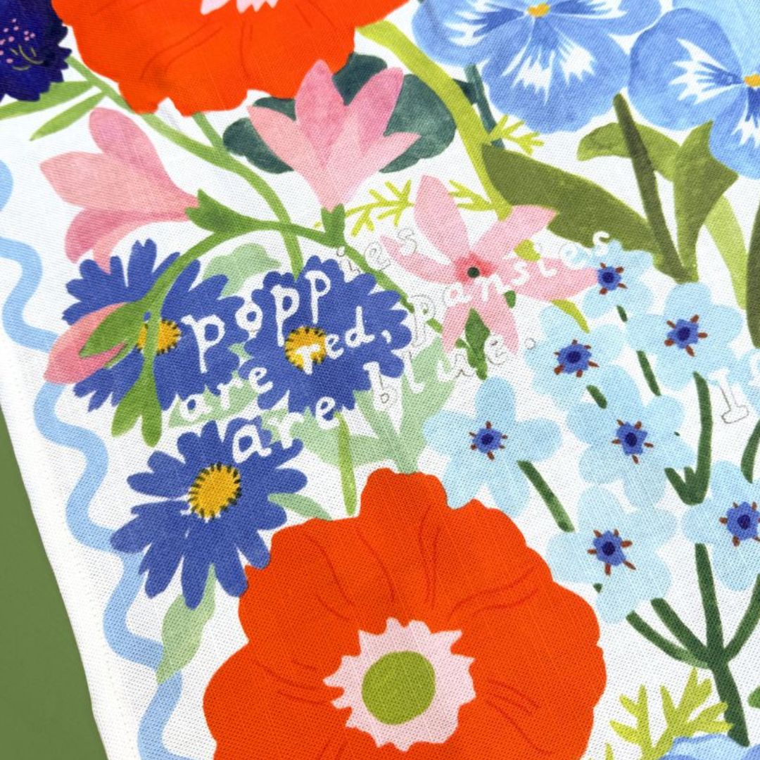 Flower Poem Tea Towel